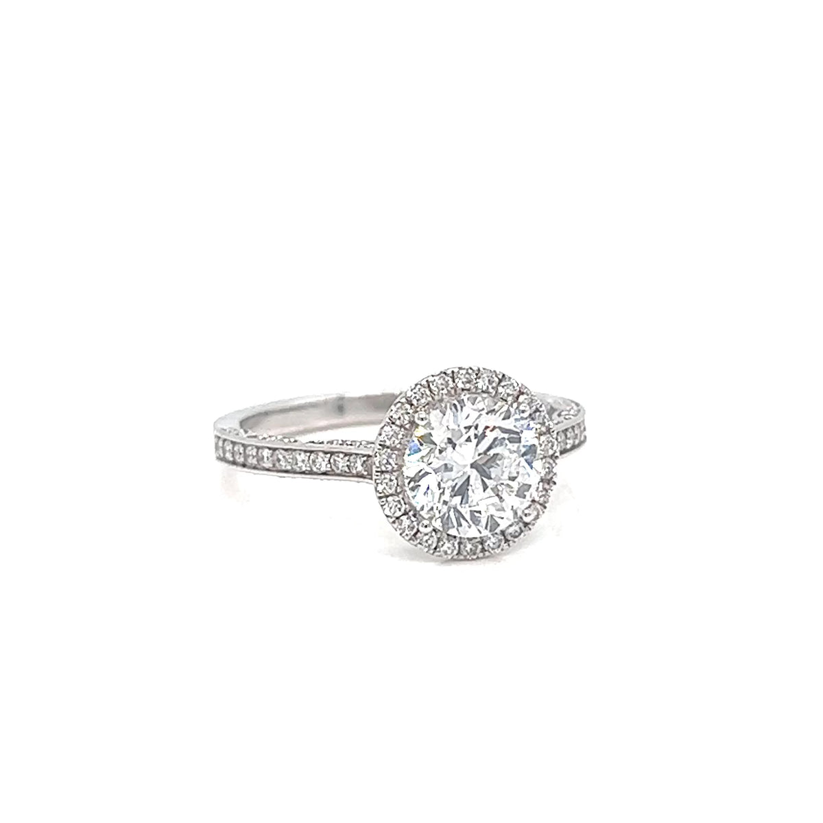 Round Brilliant Lab Diamond Halo Ring