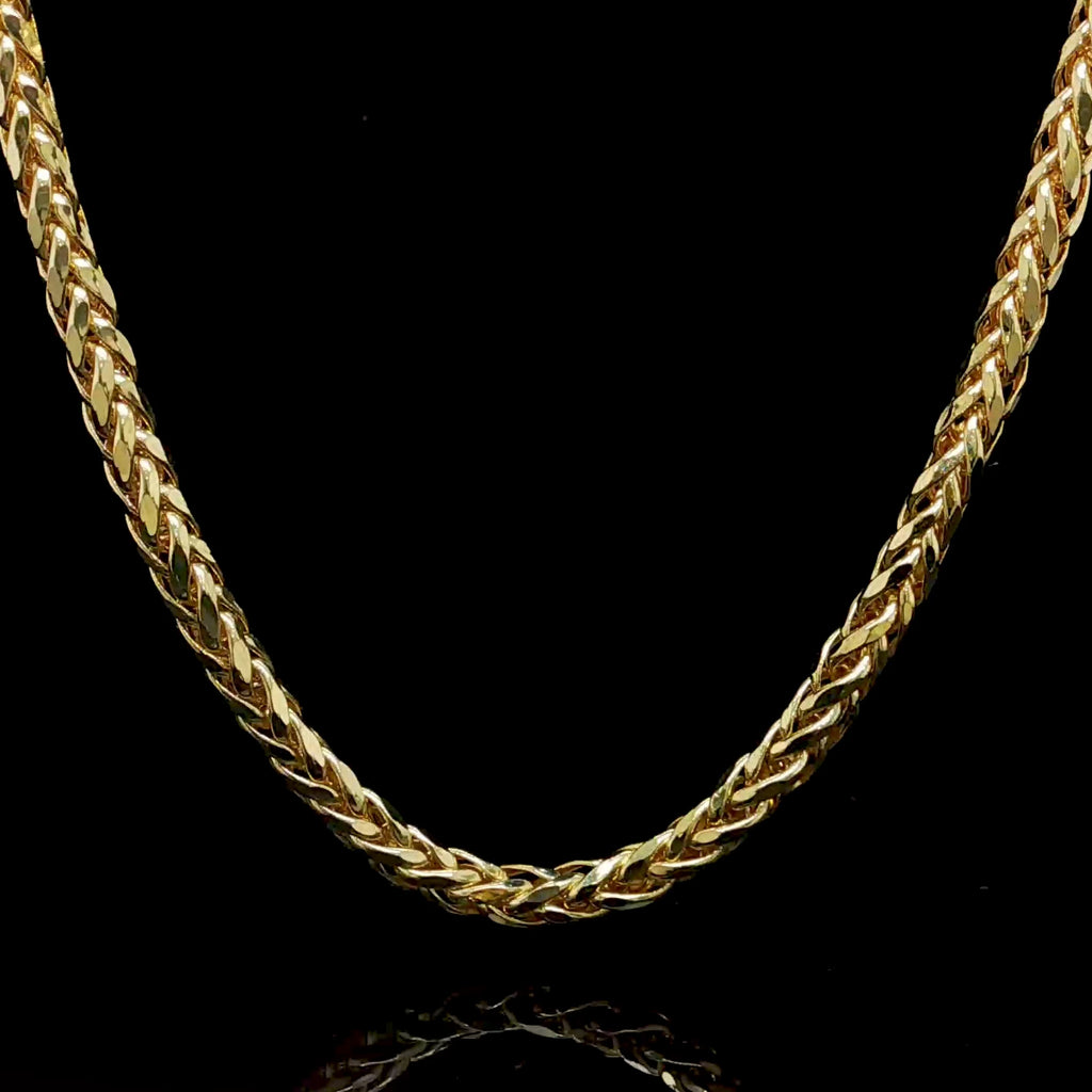 4MM Franco Semi-Solid Chain in 14KT Yellow Gold