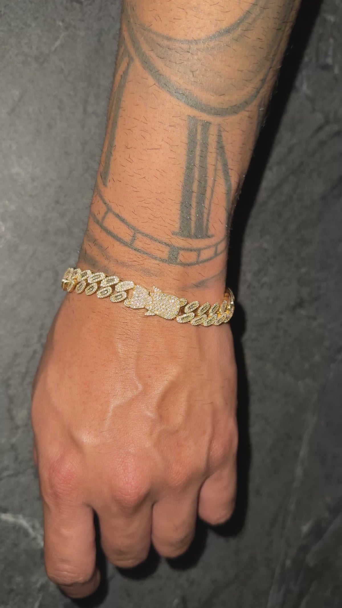 Diamond Baguette Cuban Bracelet 10MM