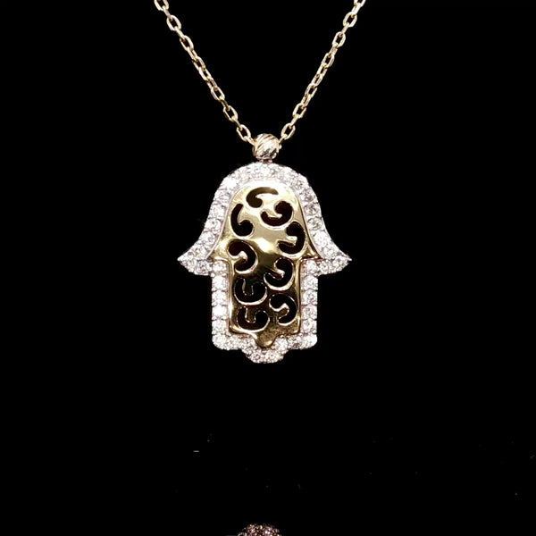 Gold Hamsa Pendant