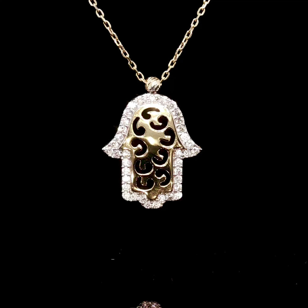 Gold Hamsa Pendant