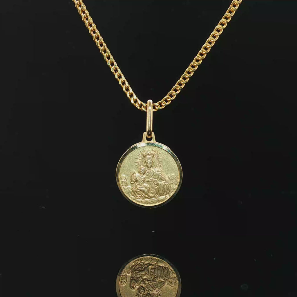 14k Gold Virgin Mary Pendant