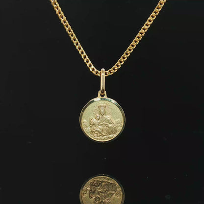 14k Gold Virgin Mary Pendant