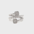 Twin Cluster Diamond Ring