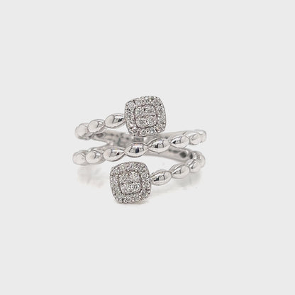 Twin Cluster Diamond Ring