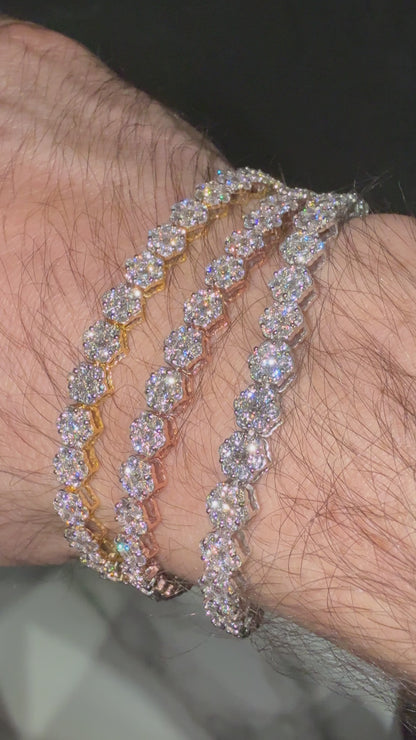 VVS Flower Set Tennis Bracelet