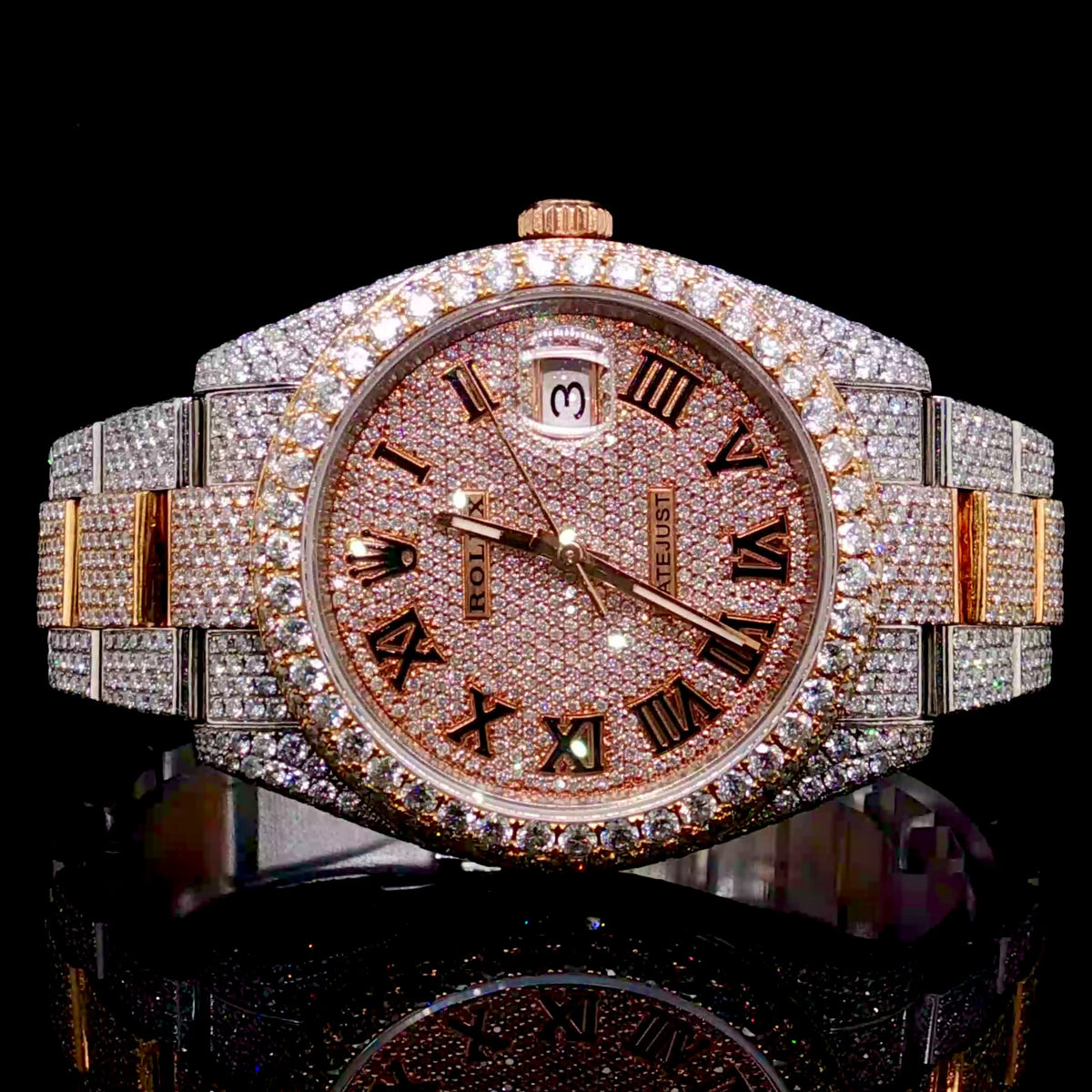 Diamond Rolex 41mm Rose Gold