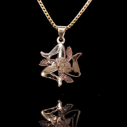 Sicily Trinacria Pendant in 14Kt Gold