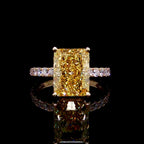 Diamond Radiant Cut Yellow Canary Engagement Ring