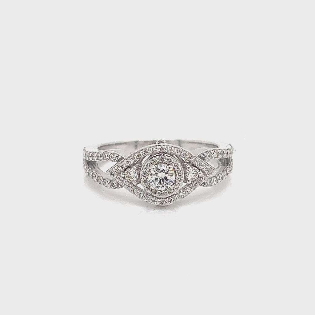 Ladies Evil Eye Diamond Ring