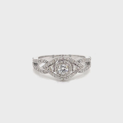 Ladies Evil Eye Diamond Ring