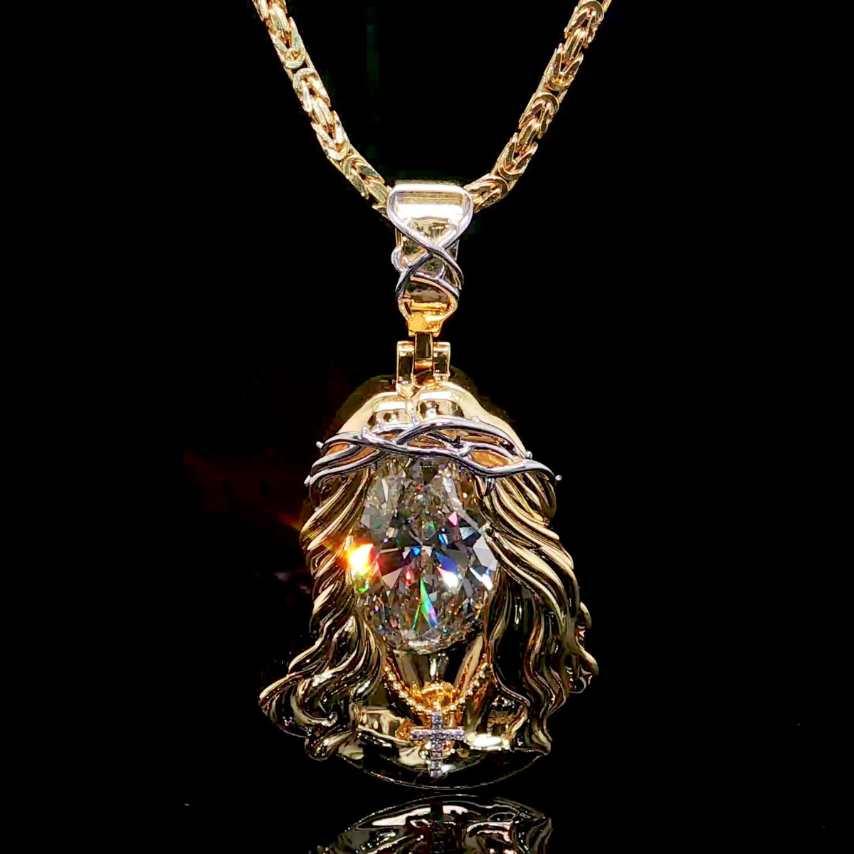 Diamond Oval 10CTW Jesus Head