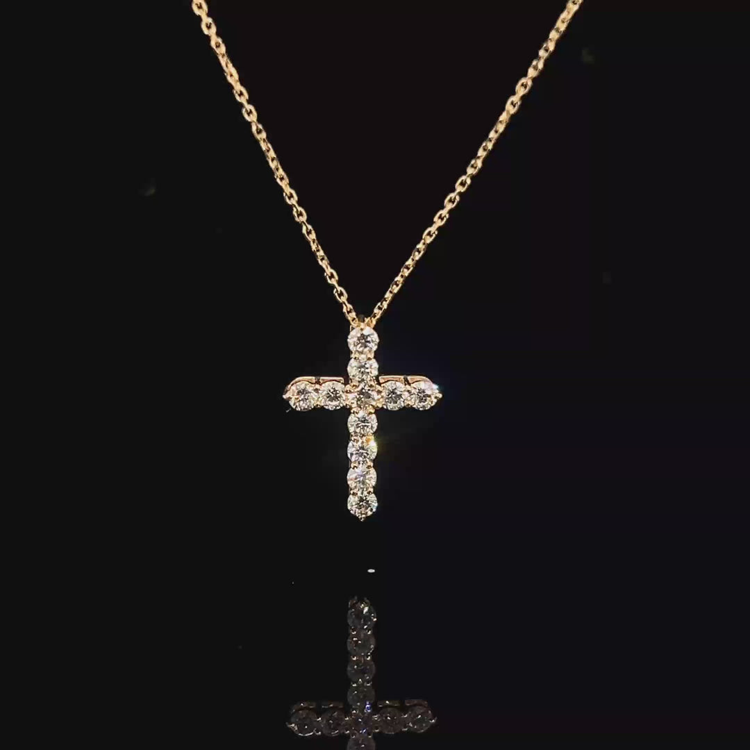 4pt Diamond Cross Pendant