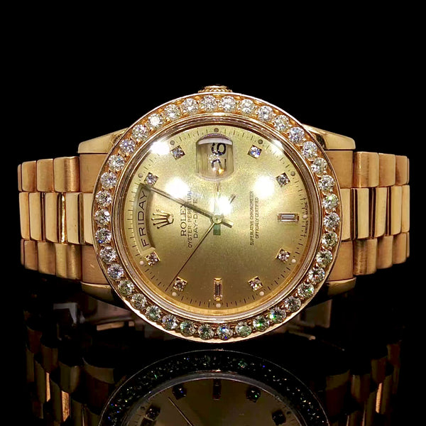 Rolex Day Date 36MM Diamond Bezel 18238