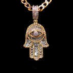 Hamsa Evil Eye Diamond Pendant