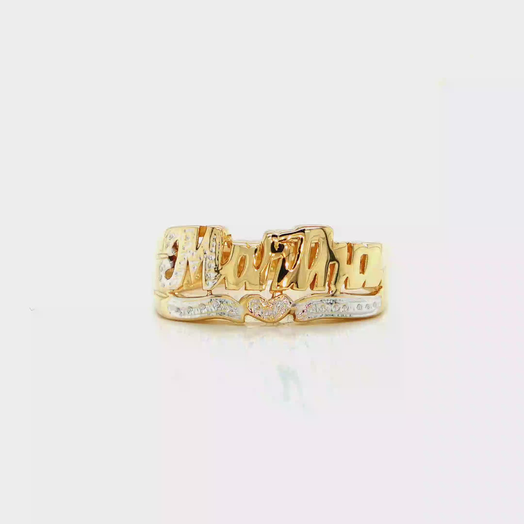 Name Rings in 14KT Gold