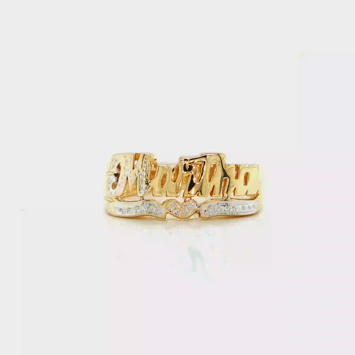 Name Rings in 14KT Gold