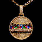 Solid Last Supper Natural 5 CTW Diamond Pendant 10K Gold