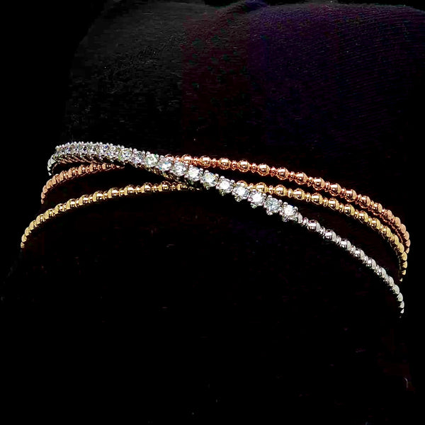 3 Layer Flexible Diamond Bangle