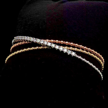 3 Layer Flexible Diamond Bangle