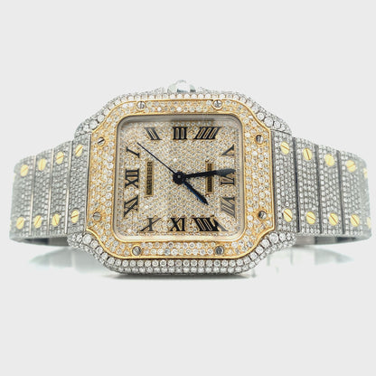 Diamond Cartier Santos Two-Tone
