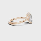 3.5 CT Radiant Cut Solitaire with Hidden Halo