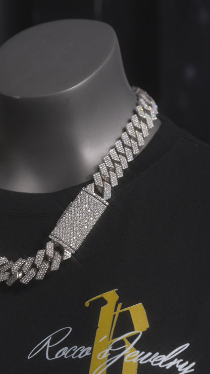 La Potenza 18.5MM Diamond Cuban Chain