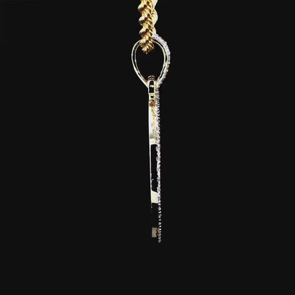 Diamond memory pendant 2"