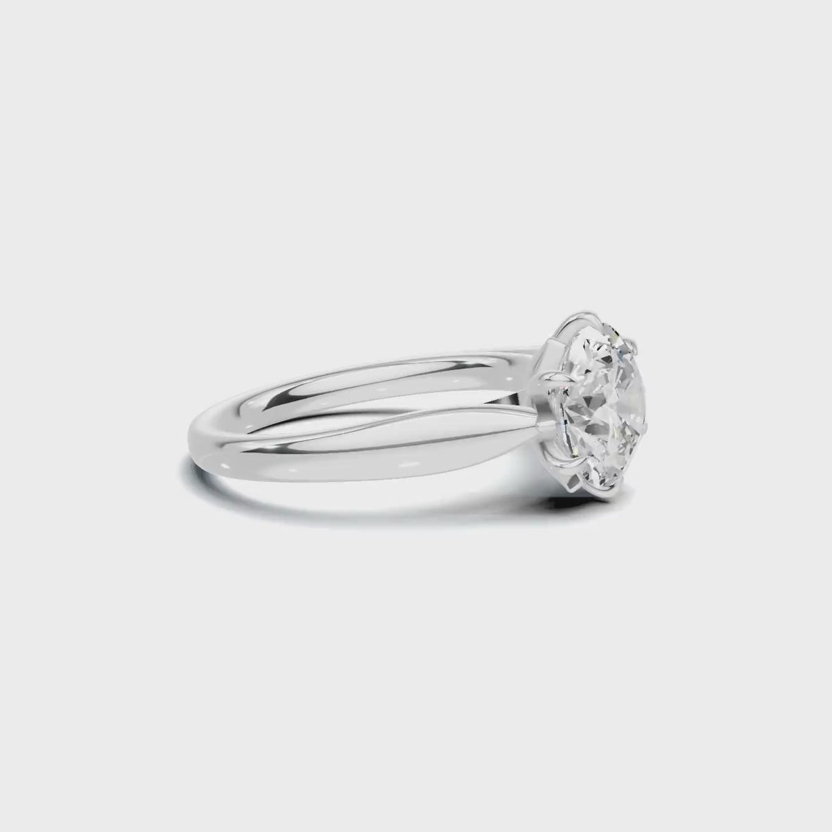 2 CT Round Brilliant Petal Solitaire Diamond Ring