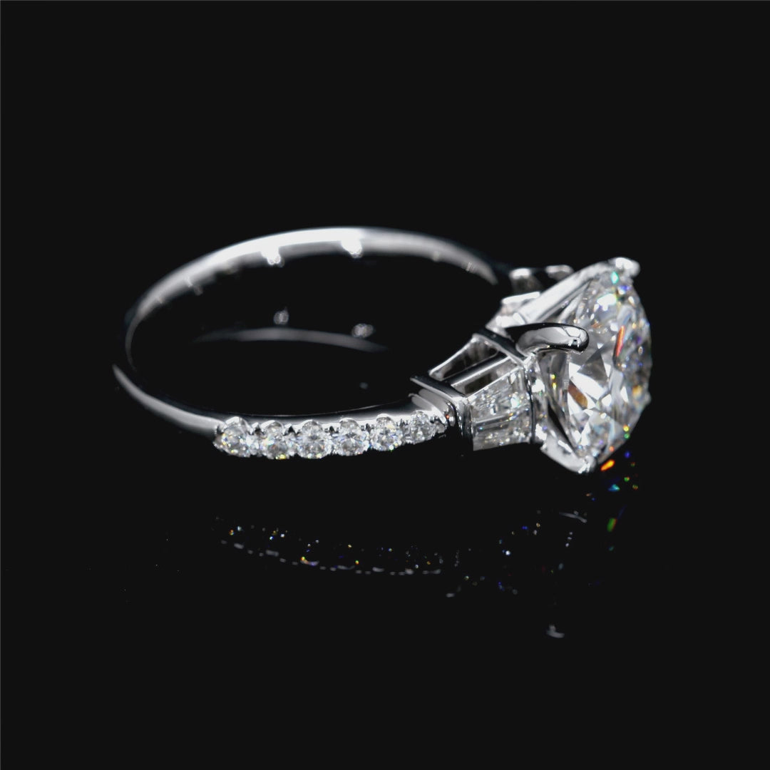 Round-Cut Lab Diamond Solitaire Ring