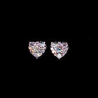 7MM Lab Diamond Heart Earrings 14K Gold