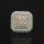 Diamond Mens Ring 10 CT Inverted 14k Gold