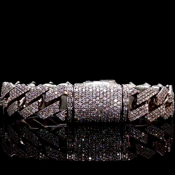 16.5MM Diamond Cuban Link Bracelet 10K