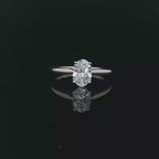 1CT Diamond Oval Engagement Ring