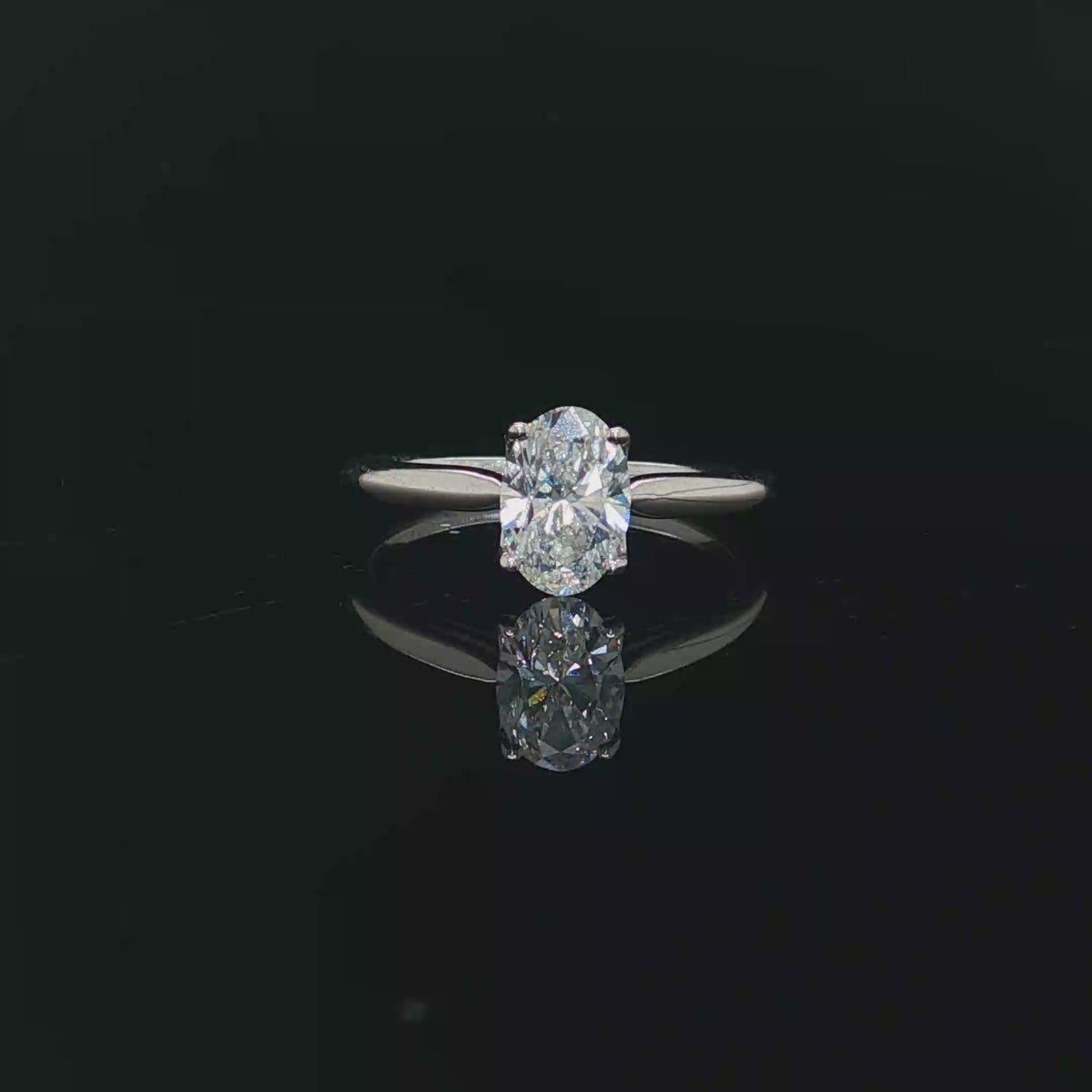 1CT Diamond Oval Engagement Ring