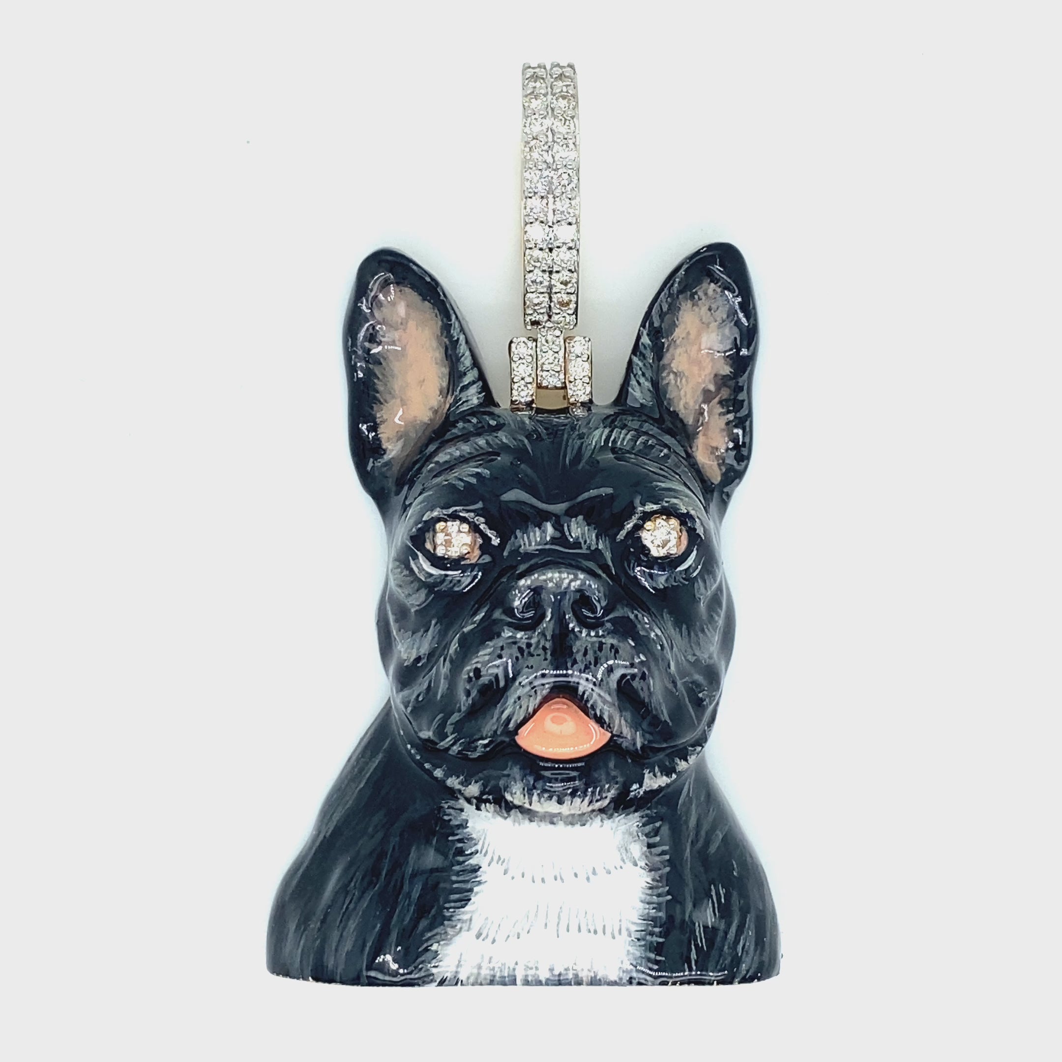 French Bulldog Dog Pendant 14k Yellow Gold Vermeil | Esquivel and Fees |  Handmade Charm and Jewelry Designs
