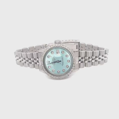Diamond Bezel Blue Diamond Dial Rolex 26MM