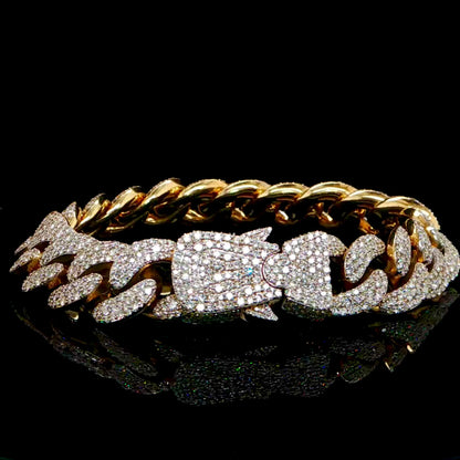 14MM Diamond Cuban Bracelet