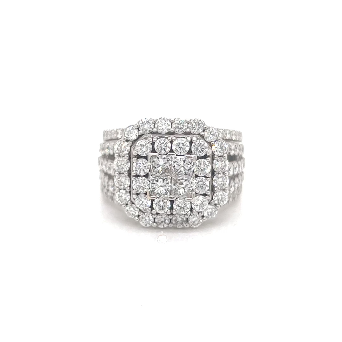 Cushion Princess Cut Diamond Ring