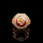 Natural Dragon Egg Opal Men's Ring