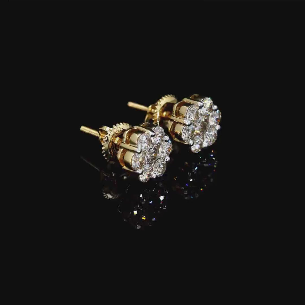 Flower Diamond Studs