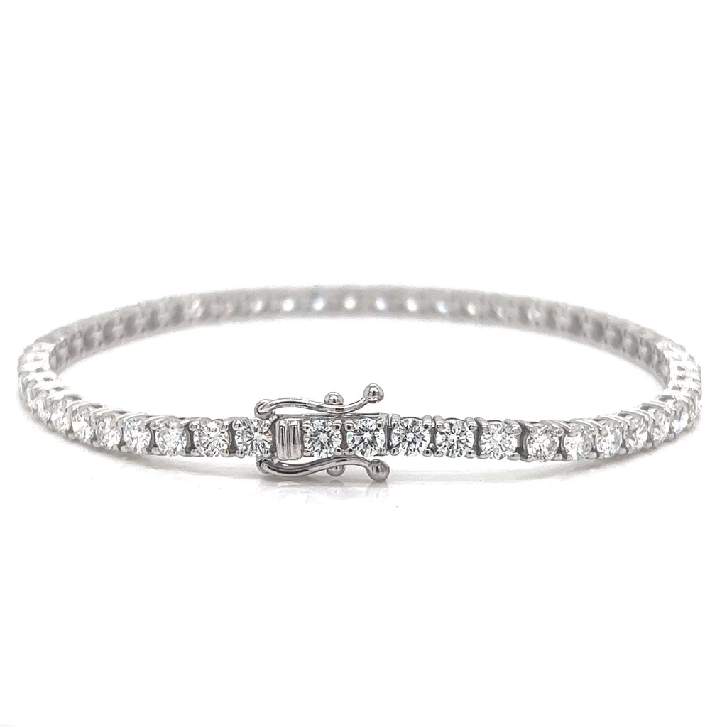 3.5mm Mens Diamond Tennis Bracelet 14k Gold
