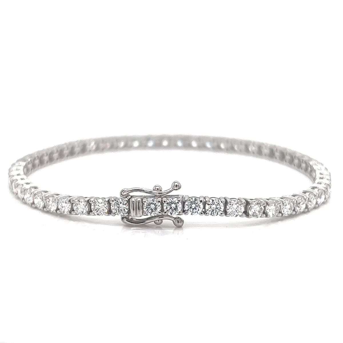3.5mm Mens Diamond Tennis Bracelet 14k Gold