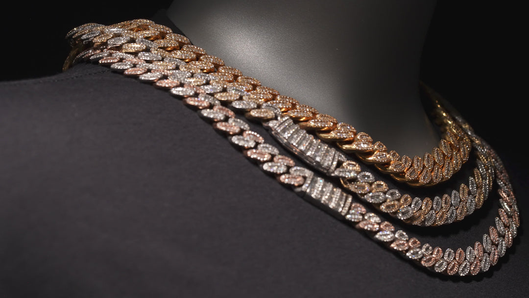 12.5 MM Baguette Diamond Cuban Link