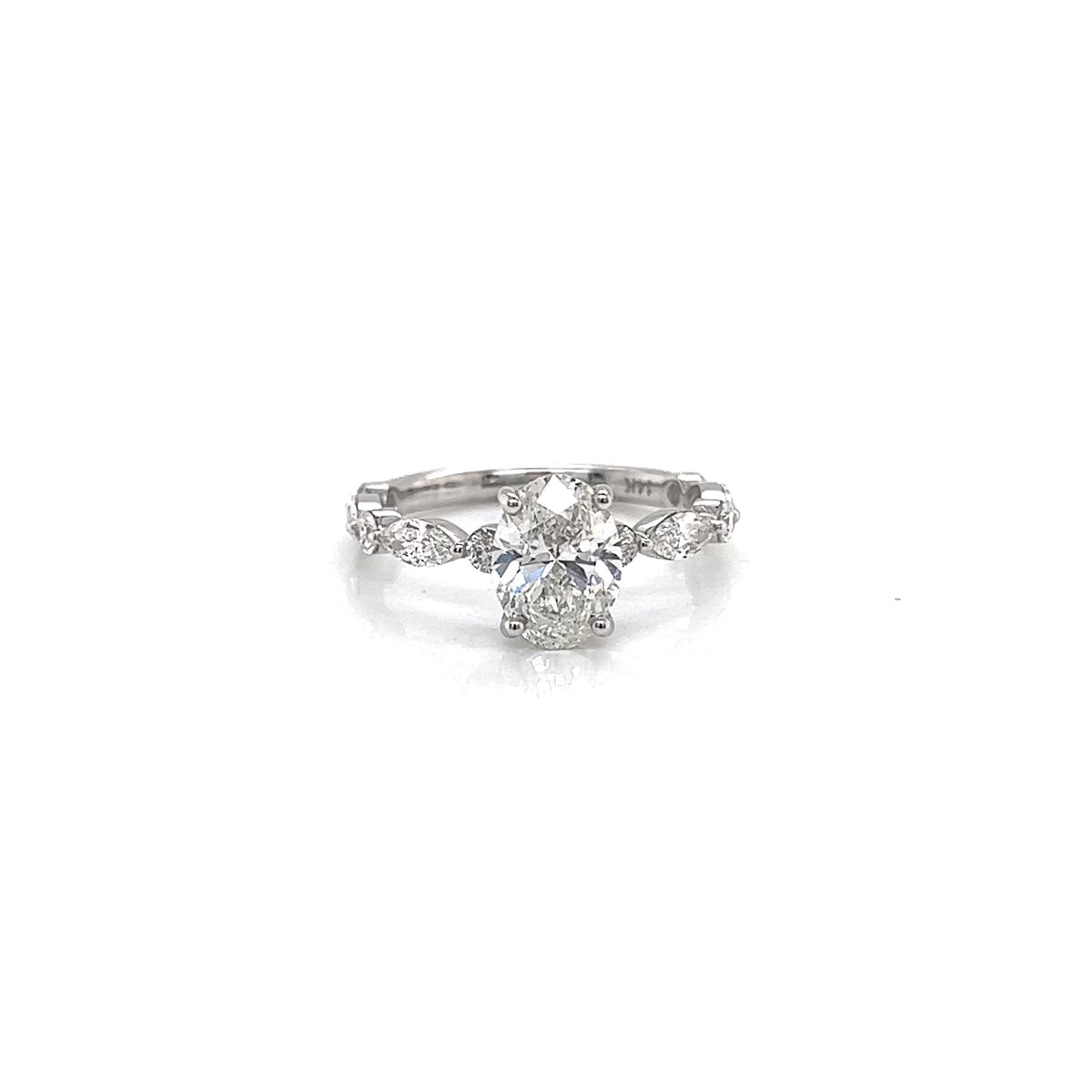 Oval-Cut Lab Diamond Solitaire Ring