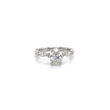 Oval-Cut Lab Diamond Solitaire Ring