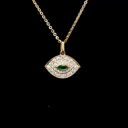 Diamond Evil Eye Necklace