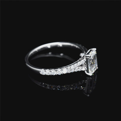 Emerald-Cut Lab Diamond Solitaire Ring