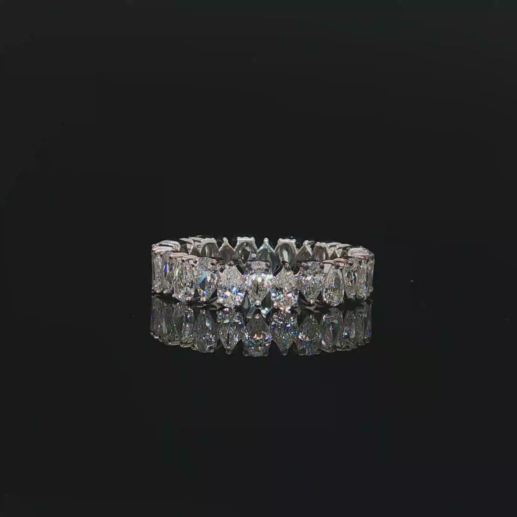 2.5CT Pear-Shaped Diamond Eternity Band