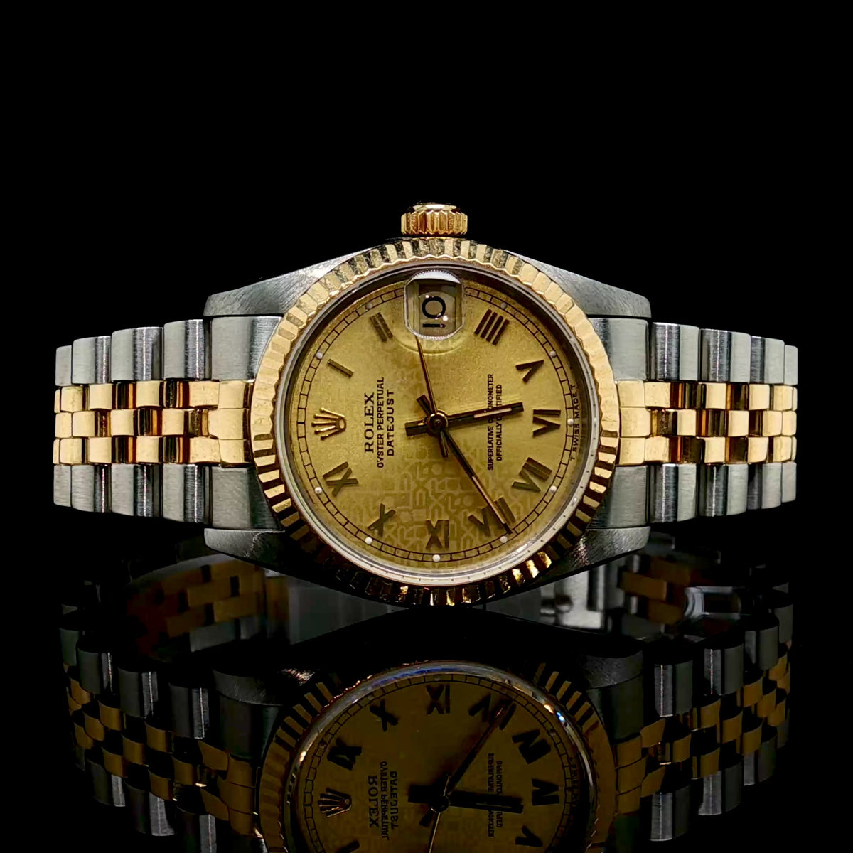 Lady's Rolex Datejust 31MM Two Tone Yellow Gold